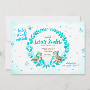 Invitación a la ducha de Winter Baby Boy