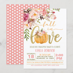 Invitación a la ducha del compromiso de otoño - PD