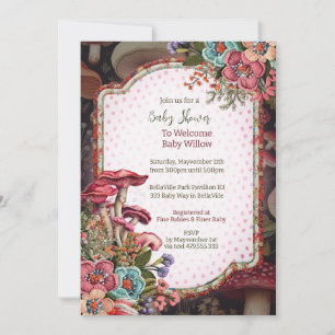 Invitación a la ducha del Fiesta Mushroom Nature