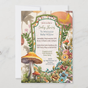 Invitación a la ducha del Fiesta Mushroom Nature