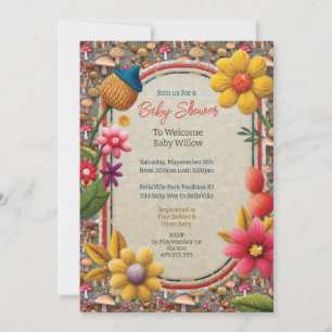 Invitación a la ducha del Fiesta Mushroom Nature