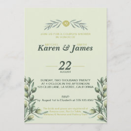 Invitación a la ducha del jardín de olivos toscano