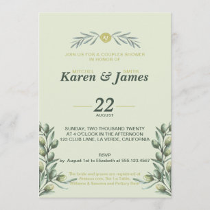 Invitación a la ducha del jardín de olivos toscano