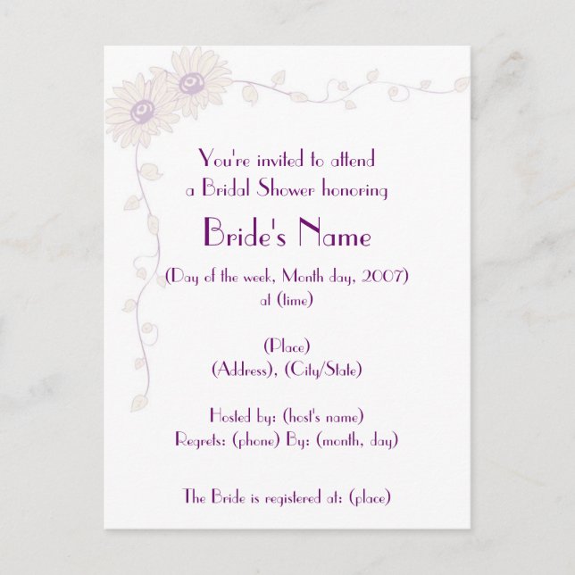 Invitación a la ducha del Personalizado KRW Pale D (Anverso)