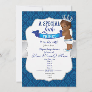 Invitación a la ducha del príncipe africano azul r