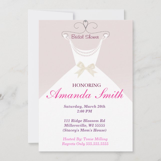 Invitación a la ducha dulce nupcial (Anverso)