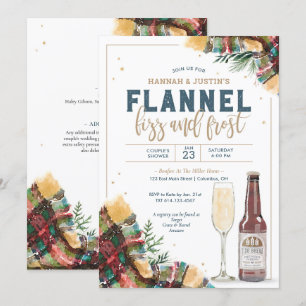 Invitación a la ducha Flannel Fizz y Frost Couples
