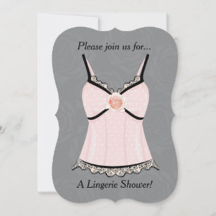 Invitación a la ducha Lingerie Negligee Rosa