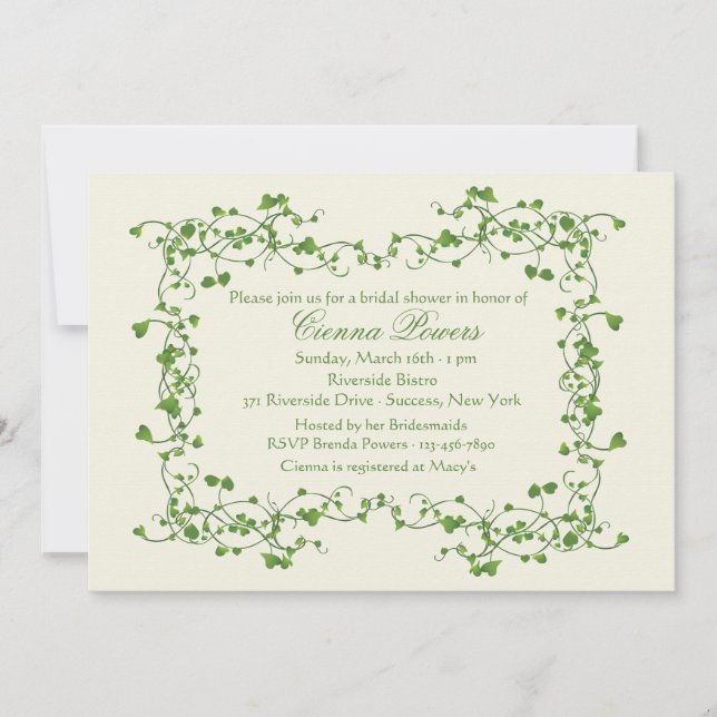 Invitación a la ducha marfileña (Anverso)