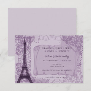 Invitación a la ducha marrón parisina
