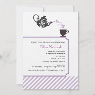 Invitación a la ducha marrón - Té