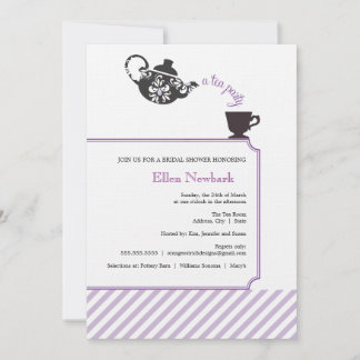 Invitación a la ducha marrón - Té