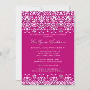 Invitación a la ducha matrimonial color blanco y r