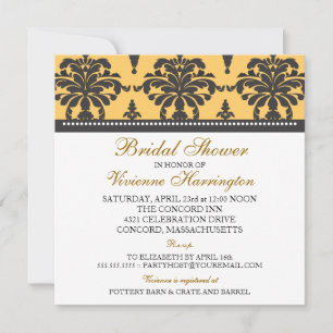 Invitación a la ducha matrimonial Vivienne Damask