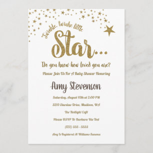 Invitación a la ducha neutra de Estrella Pequeña