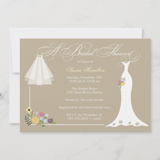 Invitación a la ducha nupcial (Anverso)