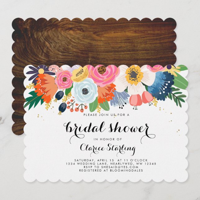 Invitación a la ducha nupcial (Anverso / Reverso)