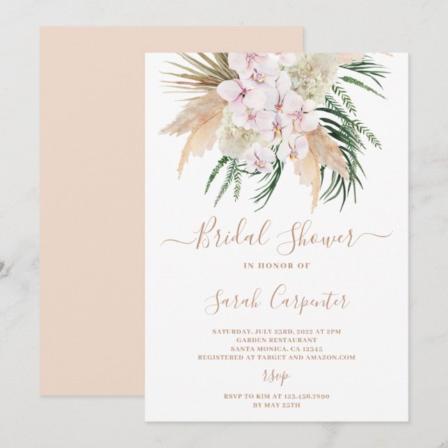 Invitación a la ducha nupcial (Anverso / Reverso)