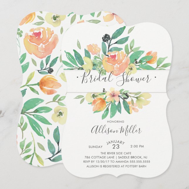 Invitación a la ducha nupcial (Anverso / Reverso)