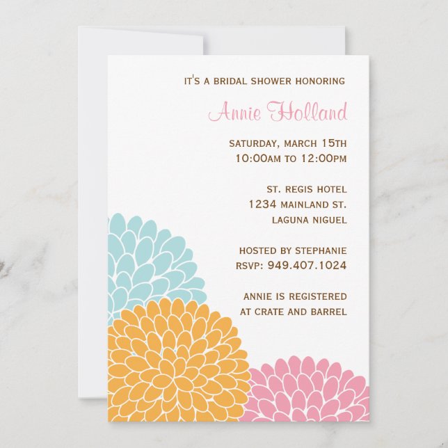 Invitación a la ducha nupcial (Anverso)