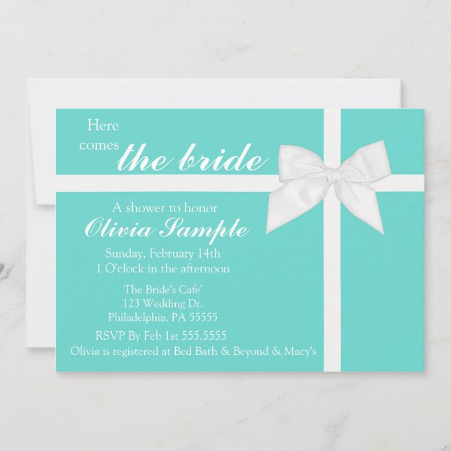 Invitación a la ducha nupcial (Anverso)