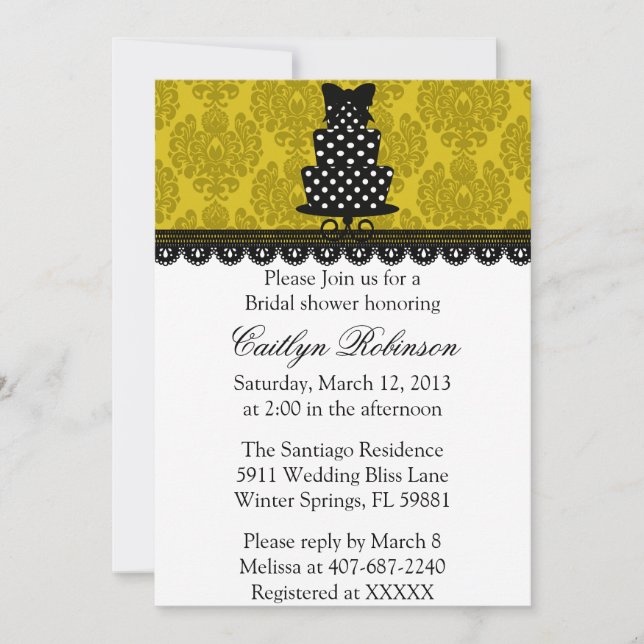 Invitación a la ducha nupcial (Anverso)