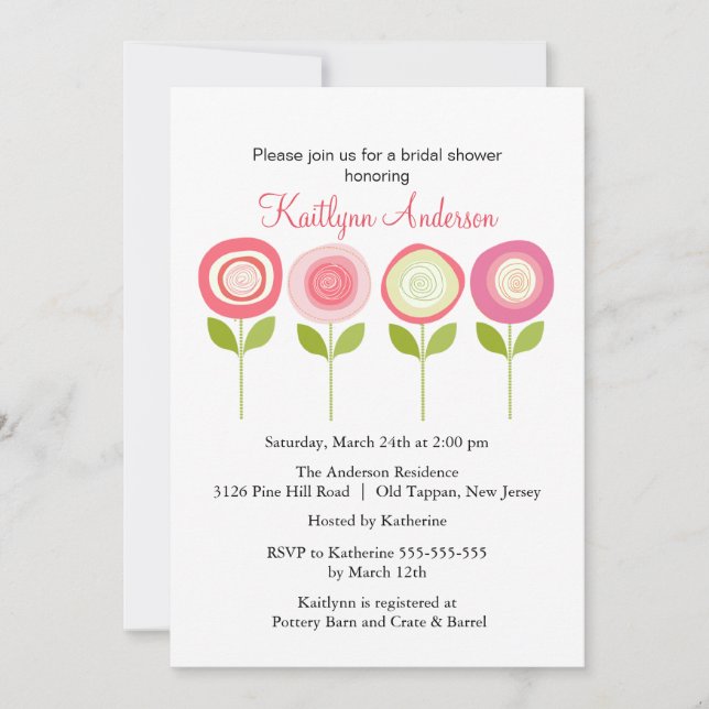 Invitación a la ducha nupcial (Anverso)