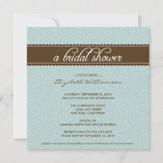 Invitación a la ducha nupcial (agua/chocolate)