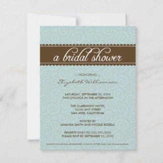 Invitación a la ducha nupcial (agua/chocolate)
