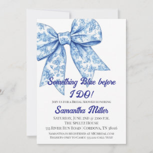 Invitación a la ducha nupcial Algo Azul