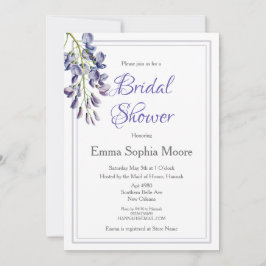 Invitación a la ducha nupcial Blue Floral