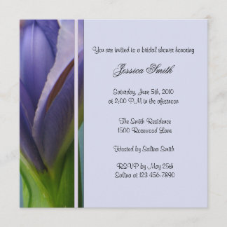 Invitación a la ducha nupcial Blue Iris