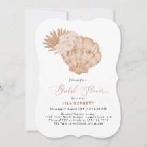 Invitación a la ducha nupcial Boho Seashell