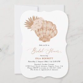 Invitación a la ducha nupcial Boho Seashell