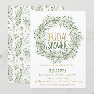 Invitación a la ducha nupcial boscosa