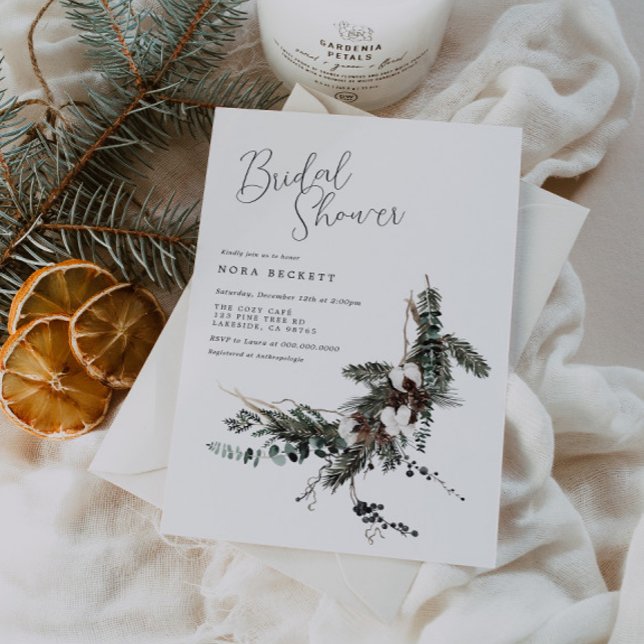 Invitación a la ducha nupcial botánica de invierno (Subido por el creador)