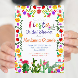 Invitación a la ducha nupcial colorida Fiesta