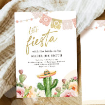 Invitación a la ducha nupcial con acuarela de Fies