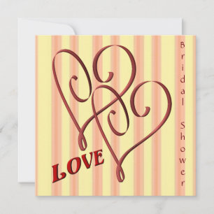 Invitación a la ducha nupcial con amor entrelazado