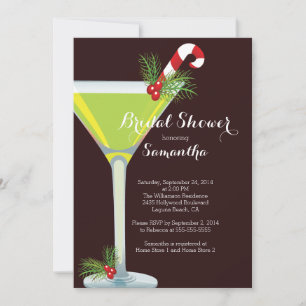 Invitación a la ducha nupcial con cóctel de vacaci