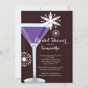 Invitación a la ducha nupcial con cóctel de vacaci