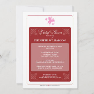 Invitación a la ducha nupcial con Corazones Floral