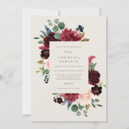 Invitación a la ducha nupcial con elegancia de oto