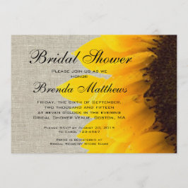 Invitación a la ducha nupcial con flores de crema 