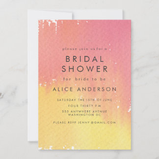 Invitación a la ducha nupcial con lavado de color