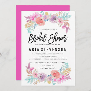 Invitación a la ducha nupcial con manantial acuare