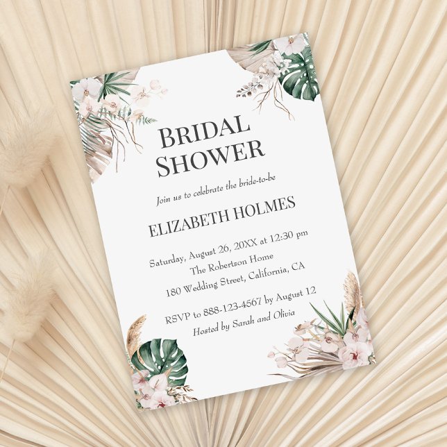 Invitación a la ducha nupcial con orquídeas tropic (Subido por el creador)