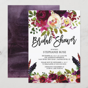 Invitación a la ducha nupcial con Rosa Boho