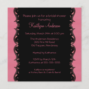 Invitación a la ducha nupcial con trineos negros y