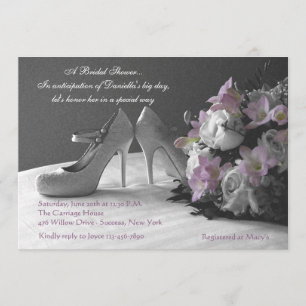 Invitación a la ducha nupcial con zapatos de Boda
